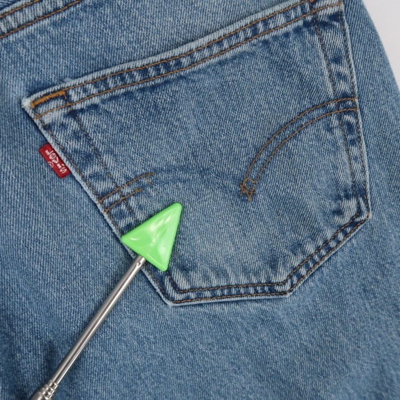 Vintage Levis 501 Jeans Mens 35x34 Blue Straight Leg Button Fly Made In USA - Picture 7 of 16